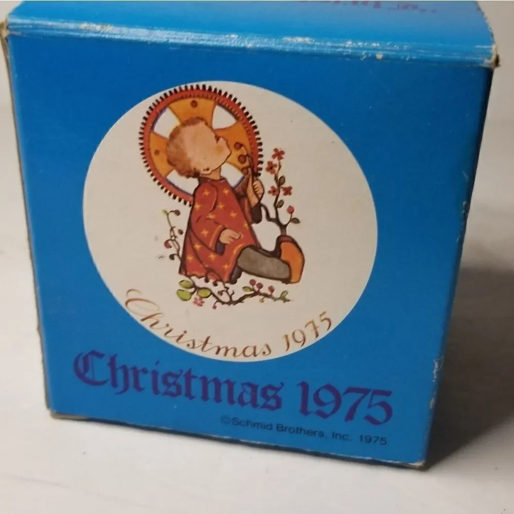 Vintage 1975 Christmas tree ornament with box Berta Hummel Christmas Child